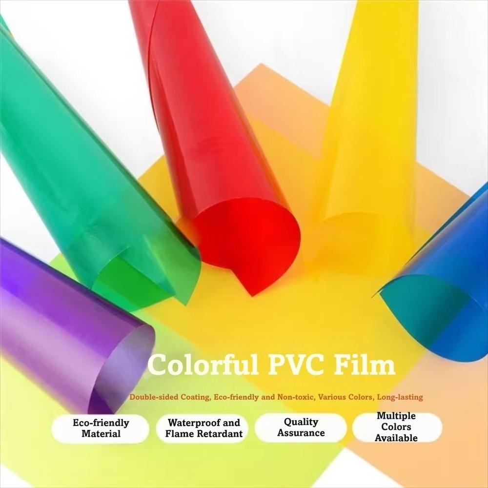 Multicolored Transparent PVC Sheet DIY Light Filter Gel Translucent Hard Sheet for DIY Projects