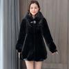 Winter new fashion imitation mink fur imitation coat medium mother hooded jacket thickened women's pendulum