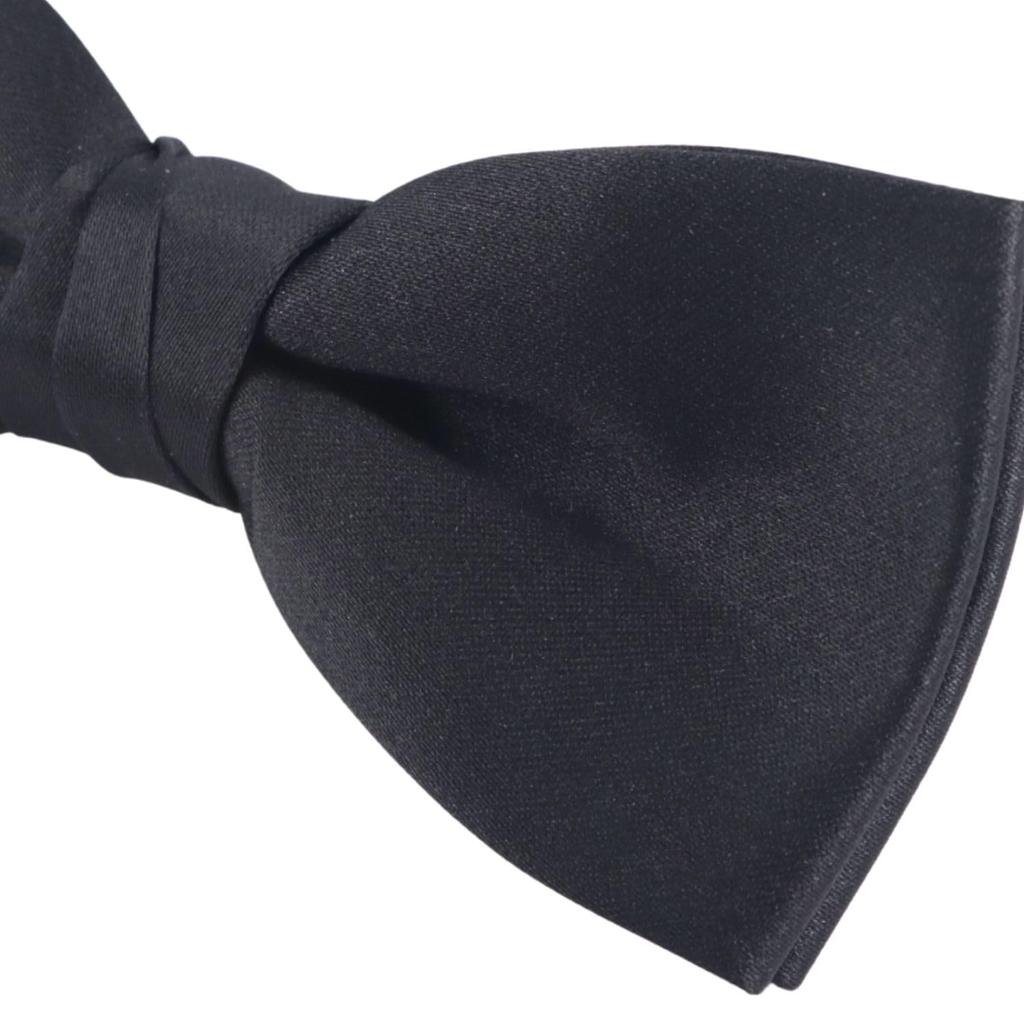 Black Satin Slim-fit Bow Tie Bc00035