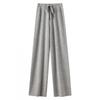 Women's Wool Wide-Leg Cashmere Pants - Soft Drapey Straight-Leg for Autumn and Winter