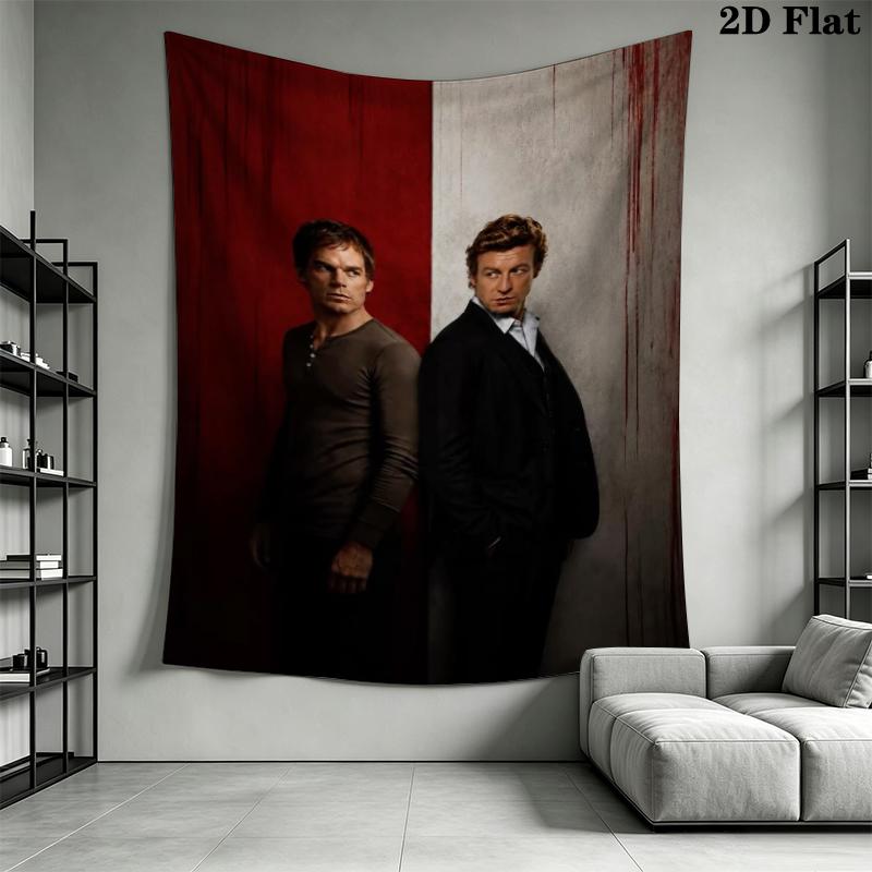 DEXTER Wall Tapestry Aesthetic Wall Hanging Printed Fabric Blanket Decorative Tapestries for Bedroom Living Room Home Decor