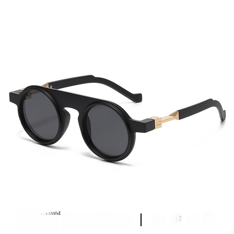 Vintage Mens Round Sunglasses With Uv400 Protection For Fashionable Streetwear
