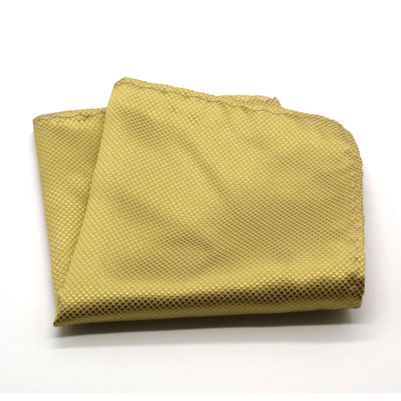 Luxury Men's Handkerchief Plaid Solid Color Hankies Polyester Hanky Business Pocket Square Chest Towel 21*21CM