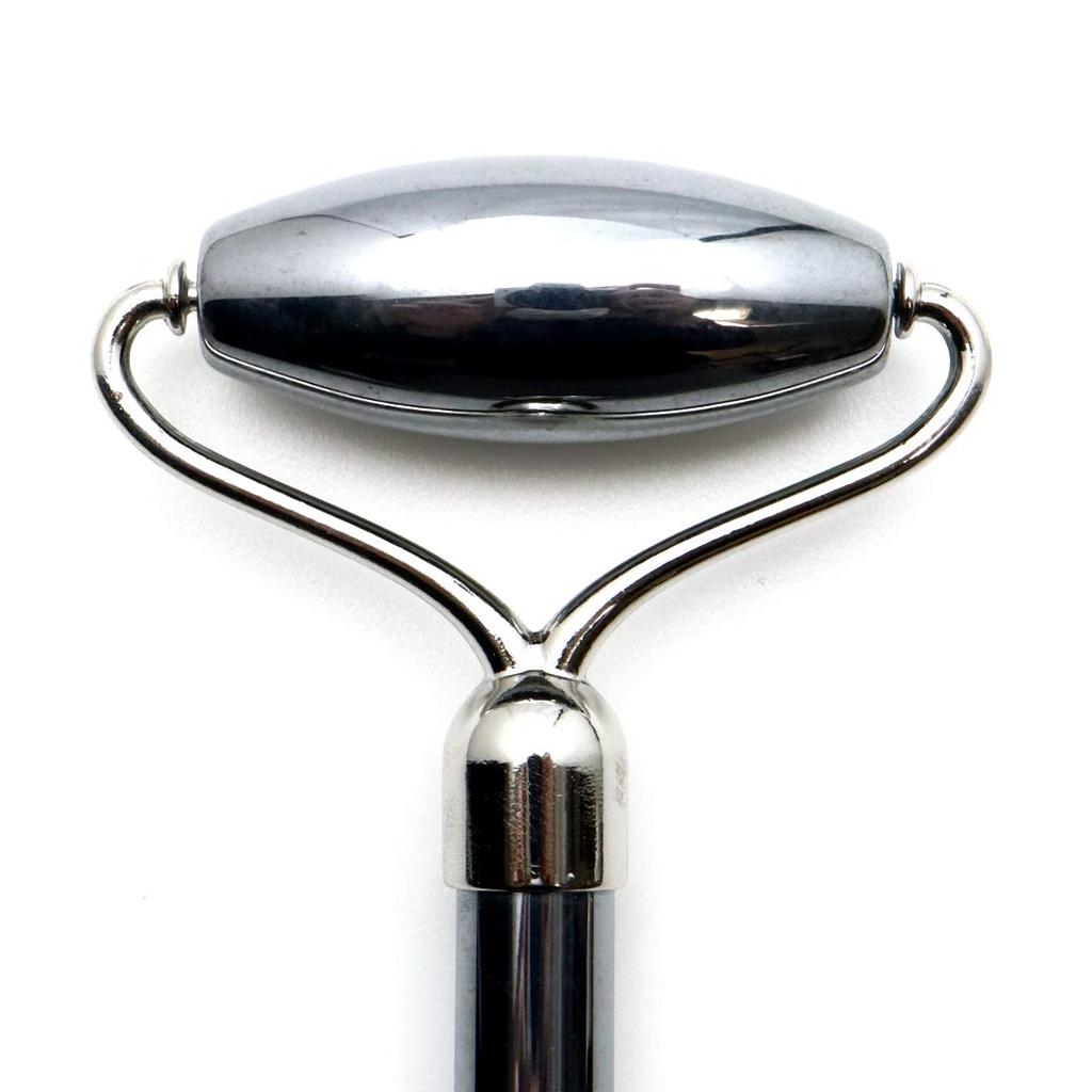 [GULDSTEN] Terahertz-sten Ansiktsrulle för Ansikts skönhet, Litet Ansikte, Ansiktsmassage, Hälsa, Skönhet, Delvis Färg: Silver