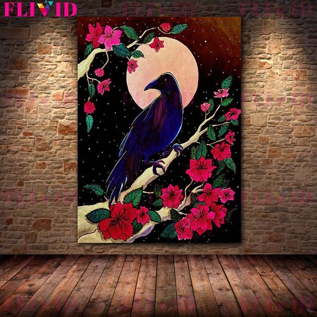 The White Deer Spirit and the White Wolf In the Forest "Retro Mural Art, Oil Painting, Magical Animal Art Poster