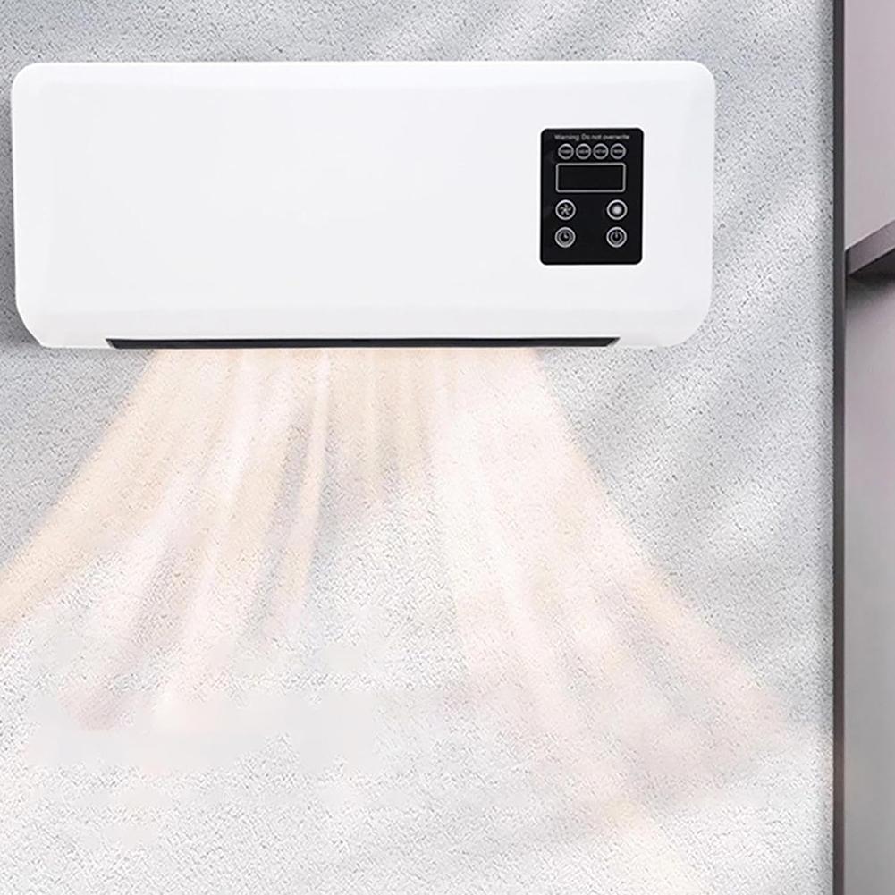 Remote Control Electric Cooling Heating Machine Mini Air Conditioner Quiet Energy-Efficient Wall Space Heaters for Living Room