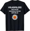 GDR Police Polizia Tedesca Orientale Germania Est Police Maglietta Manica Corta Streetwear Maglietta Stampata