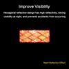 MFC PRO Red 80x35(mm) Night Safety Warning Reflector Sticker Car