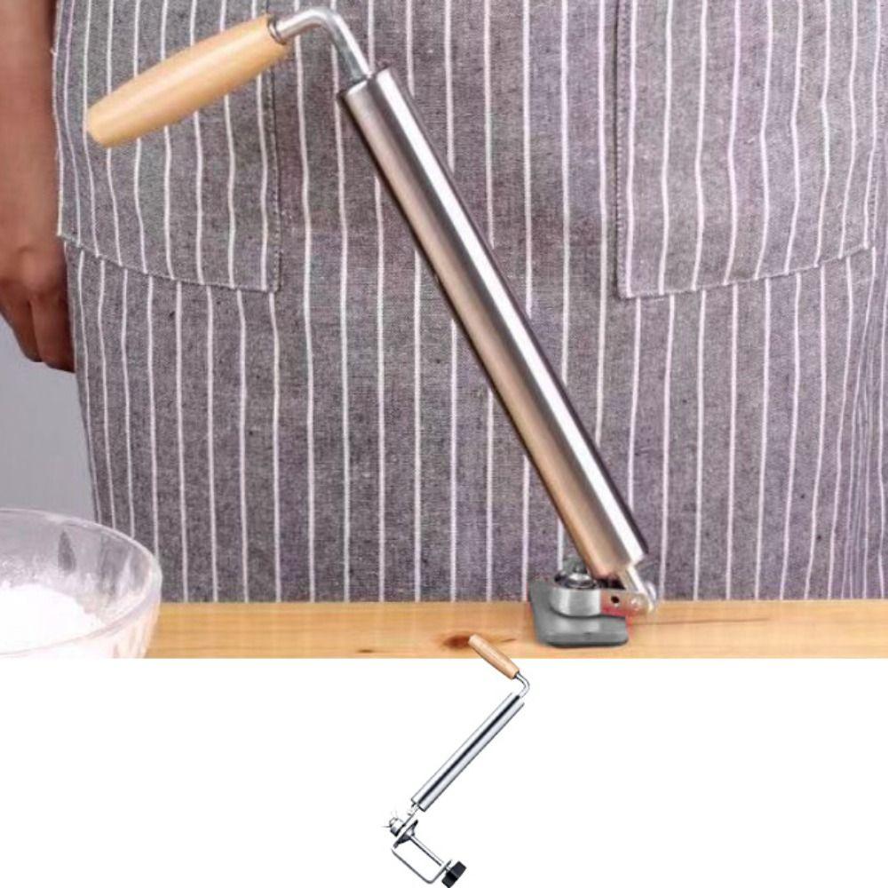 Smooth Surface Dough Roller Non-Stick Dough Sheeter Stainless Steel One-handed Rolling Pin  Pizza