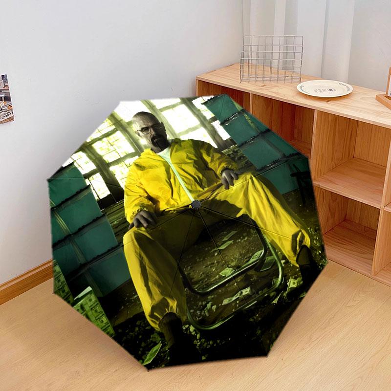 breakingbad Pattern Pattern New Style Umbrella, 1 Piece Automatic Folding Umbrella, Portable Foldable Travel Umbrella, Outdoor Umbrella,Birthday Gift