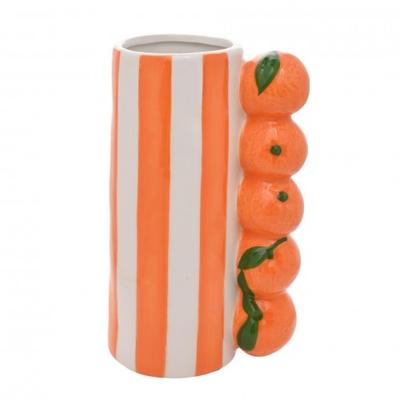 Hestia Orange Randig Vas