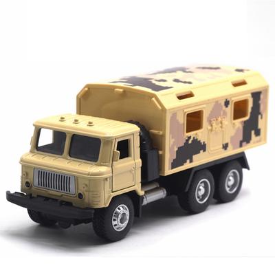 1/43 Militär-LKW-Armee-Panzerwagenmodell, Säuglingssimulationsfahrzeugmodell für einziehbares Kinderspielzeug mit Licht und Ton (Antiker Krankenwagen)