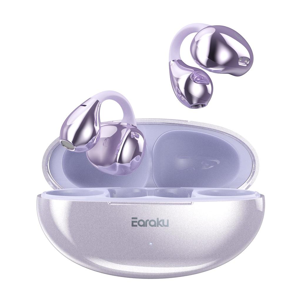 Earaku SoundClip Wireless Ear Zero Sound Bone Conduction DSP Malleus Sound 48 Hours of Bluetooth New for 2025 Open-Ear Earbuds, Ultra-Lightweight,