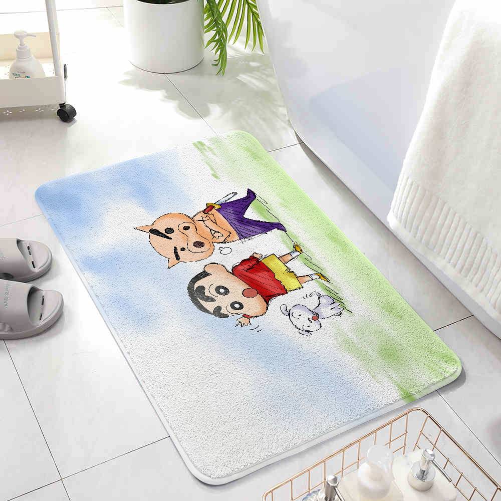 Crayon Shinchan Kawaii Floor Mats Home Laundry Rug Carpet For Living Room Decor Lounge Area Anti-slip Foot Mat Entrance Doormat