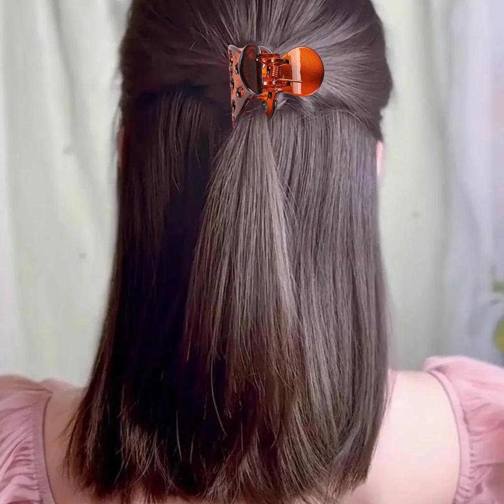 7 Pieces Resin Hair Claws For Women Vintage Design No Crease Clip Volume Boost Curly Hair Styling Accessories