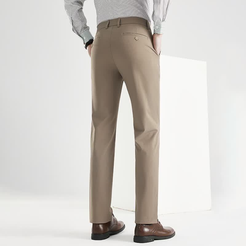 Men's Spring Summer Straight Leg Business Casual Pants