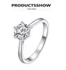 Crown Classic Six-Prong Moissanite Ring, 1 Carat D Color Stone, Perfect Gift for Her