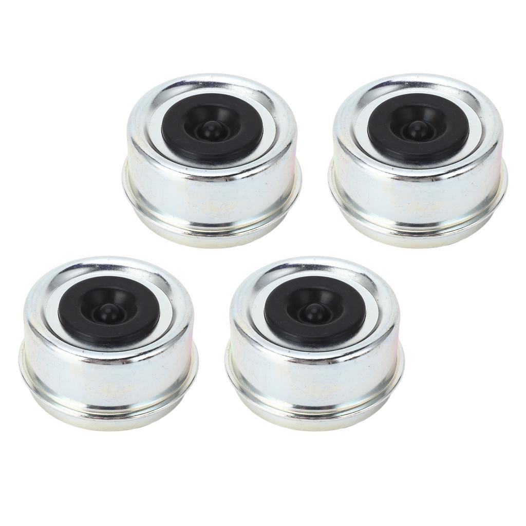 4PCS Trailer Bearing Dust Cap 62mmx36mm Trailer Axle Grease Cap with Rubber Stopper for 7000 to 8000lb Bearing