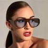 Vintage Fashion Oversized Sunglasses Women Men Oval Cat Eye Candy Mirror Sun Glasses Trendy Eyewear Unisex Sexy Luxury