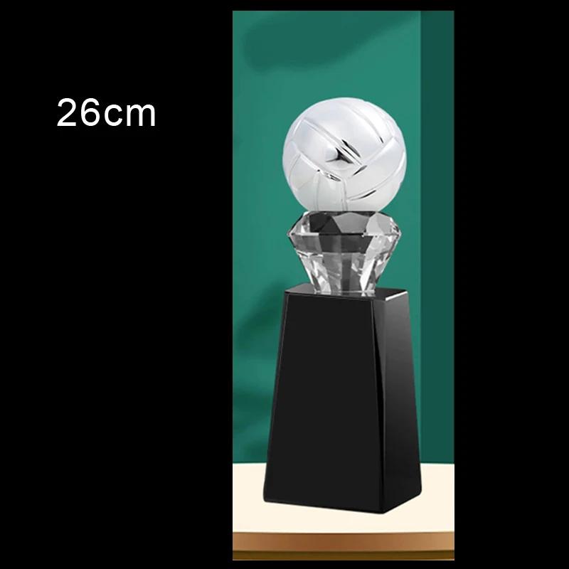 Customized Table Tennis and Volleyball Balls, Crystal Trophy, Gold Silver Copper, Creative Sports Home Decor Award Souvenir, 1Pc