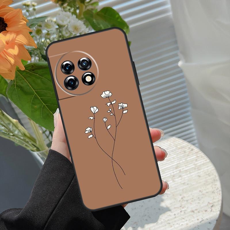 Abstrakte Pflanzen Hülle Für OnePlus Nord 5 CE 2 3 4 Lite N20 N30 OnePlus 15 13 12 11 10 8T 10T 13R 13T 15R Abdeckung