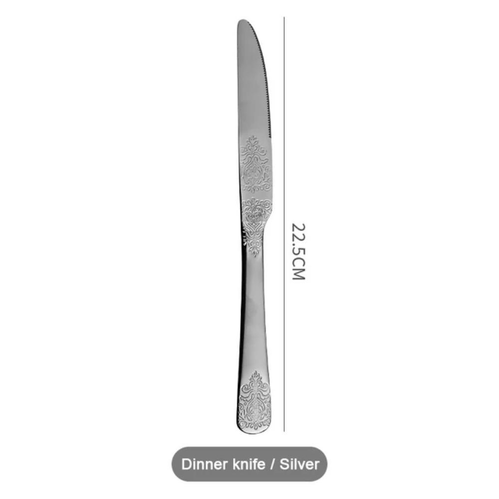 Stainless Steel Cutlery Set Portable Dinnerware Set Tableware Knife Fork Spoons Set Kitchen Utensils Sets Gift 1/2/4/8/16/24pcs