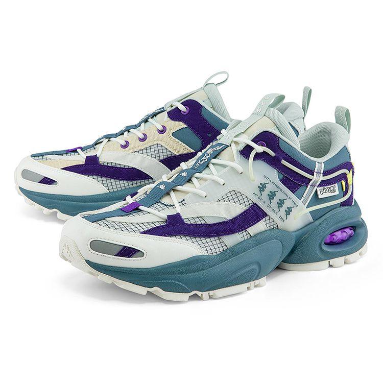 Kappa Retro Shock Absorbing Non-Slip Wear-Resistant Low-Top Dad Shoes Unisex Sneakers Blue Purple White K0BX5MM01D-124