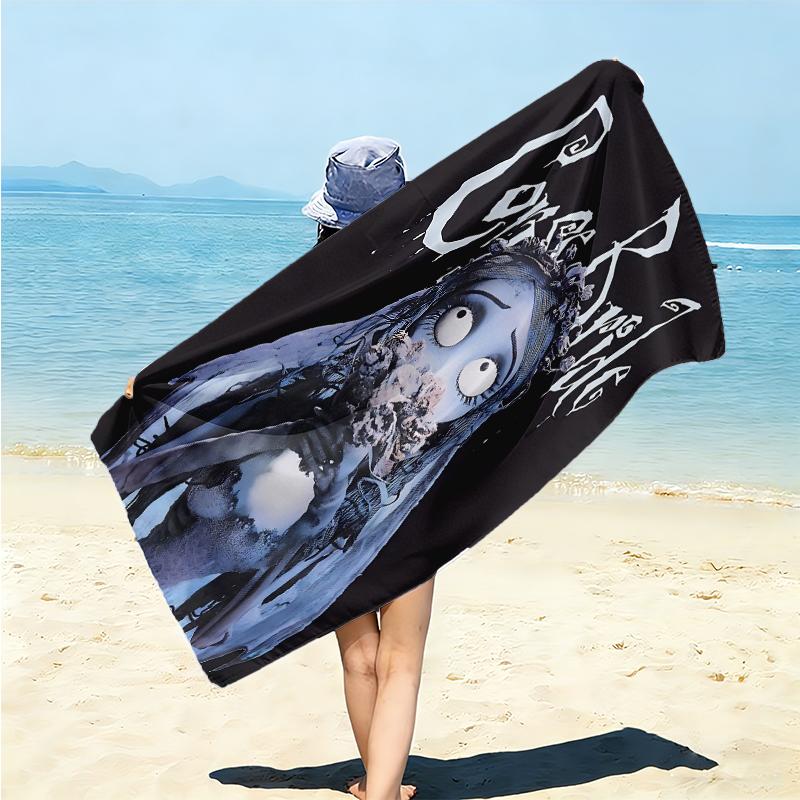 1Pc Ghostly Bride Butterflies Beach Towel Microfiber Beach Towel Thin Absorbent For Beach Swimming Yoga Bath Sports 0917156