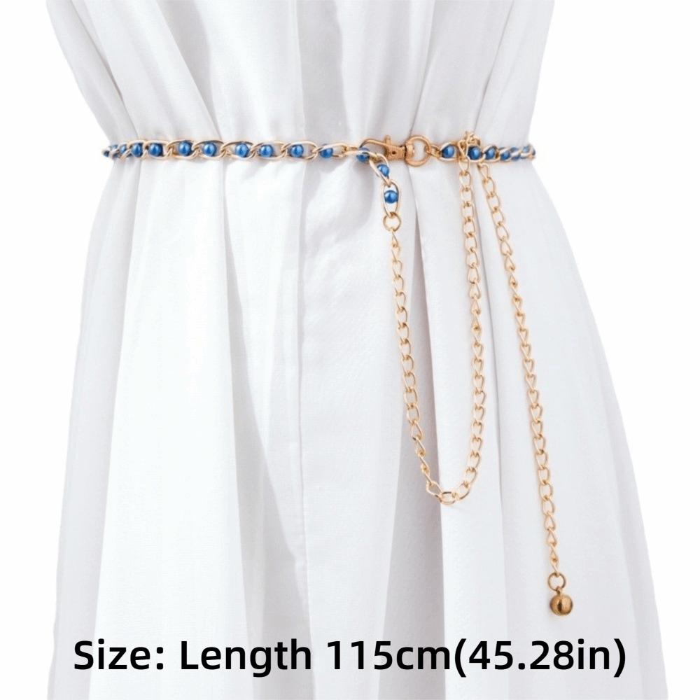 Thin Ball Pendant Waist Chain Boho Dress Skirt Decorative Waistband Women Dress Decoration