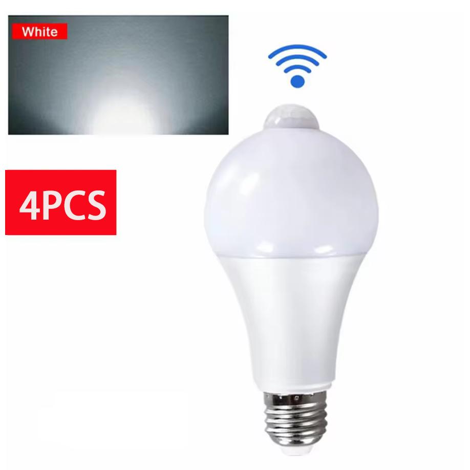 

4pcs LED Motion Sensor Light Bulb 15W 18W Outdoor Lighting Induction Bulb Lamp For Living Room Bedroom Corridor Garage 6W&AC220V(175-265V)