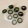 Niche Light Luxury Natural Green Agate Ring Women'S Retro Unique Personality Fashion Temperament Elegant Versatile Ring Ring