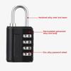 Zinc Alloy Dormitory Cabinet  Lock Padlock Backpack Zipper Lock New 4 Digit Password Lock  Home