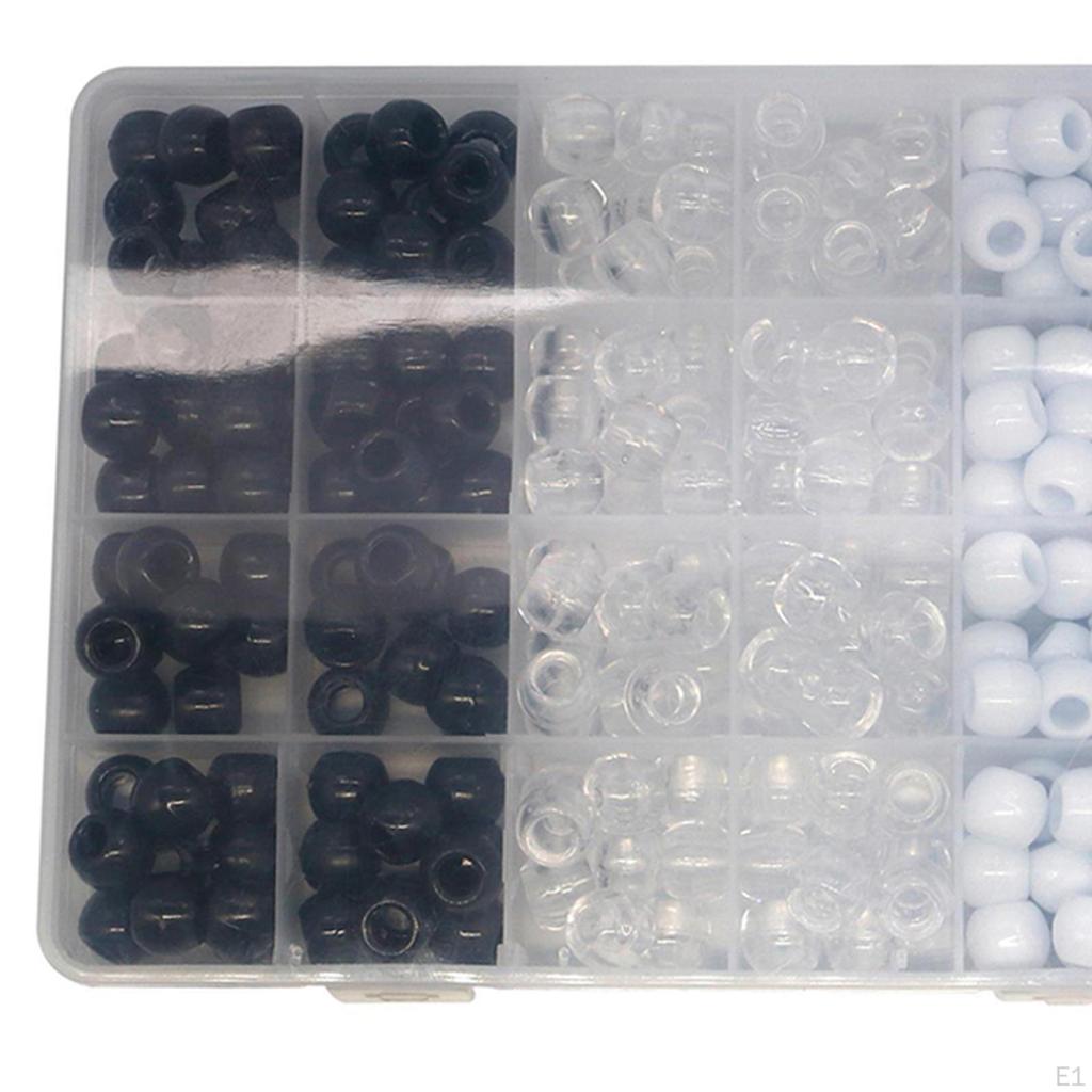 240 Pieces Dreadlocks Beads Braid Accessories with 5mm Big Hole, Men Women Stylish Hair Decoration