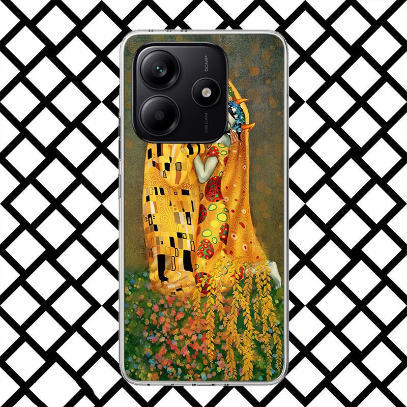 

Kiss by Gustav Klimt Phone Case for Xiaomi Redmi Note 15 14 14S 13 12 12S 11 Pro Plus 11E 11T 11S 10S 5G Soft Cover Fundas Redmi Redmi Note 12 Pro 5G