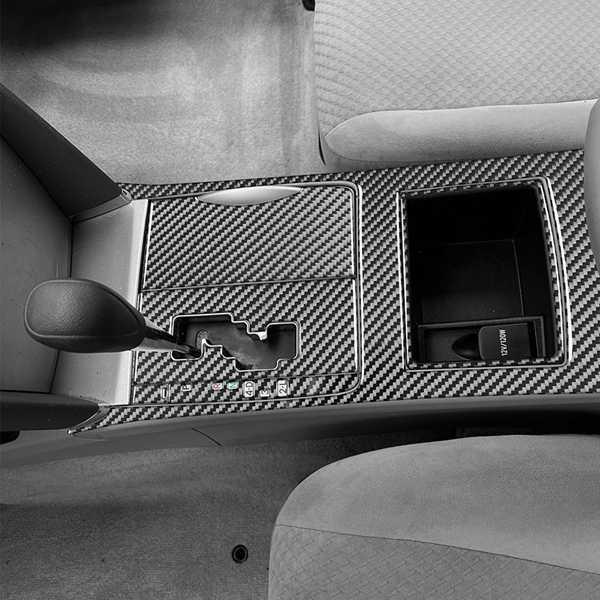 Panneau de levier de vitesses en fibre de carbone pour Toyota Camry, motif fibre de carbone