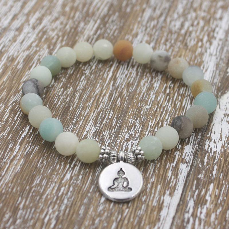 

Унисекс Матовый Браслет Лотос Будда для Йоги - Ручная Работа