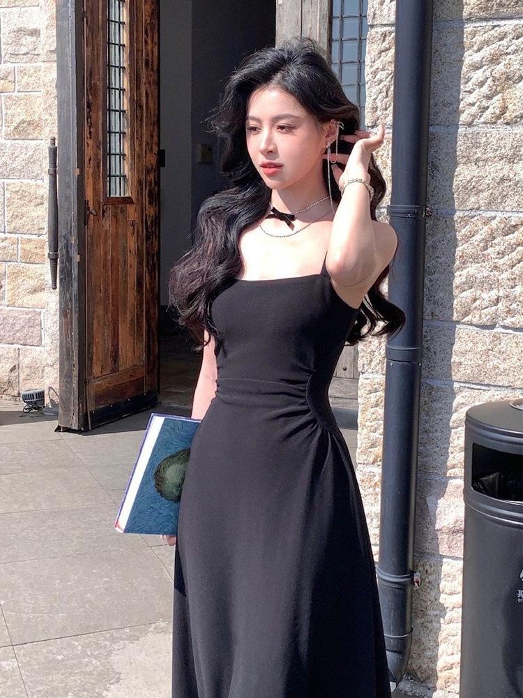 High-end first love white suspender dress women's summer dress new summer long skirt temperament slim
