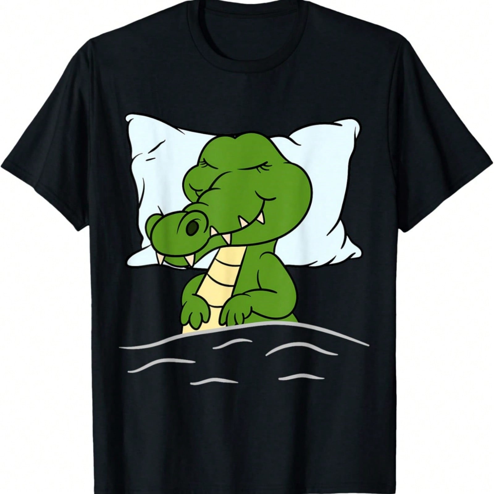 Sleeping Animals Crocodiles Nightgown Sleeping Crocodile T-Shirt S
