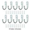 Heavy-Duty Alloy Wall-Mounted Hooks With Screws For Coat Towel Bags Cups Home Storage Rack Wholesale