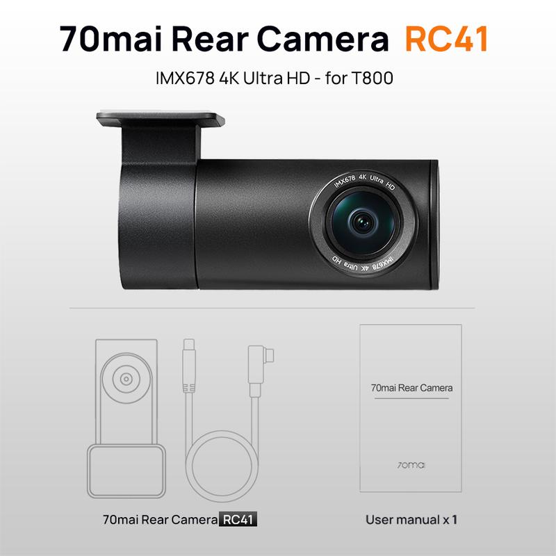 70mai Rear Cam RC06 RC12 RC14 RC22 RC24 RC41 Interior Cam FC02 for 70mai Dash Cam Dual-Channel Recording Parking Recording