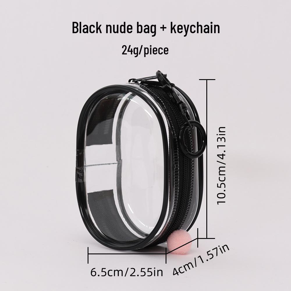 10cm Transparent Dustproof PVC Blind Box Display Bag - Mini Cute Ins Style Stroller Bag with Pendant Holder