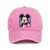 Retro Washed Mickey Mouse Print Baseball Cap Men Women Vintage Kpop Snapback Cap Adjustable Breathable Trucker Hat Sunscreen Hat