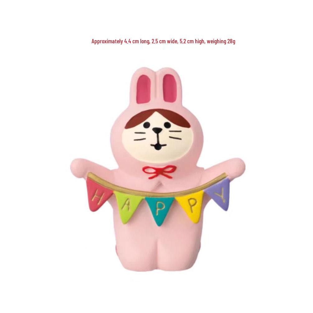 Handmade Japanese Cat Resin Ornaments - DIY Easter Gift & ZAKKA Crafts Blind Box Decoration