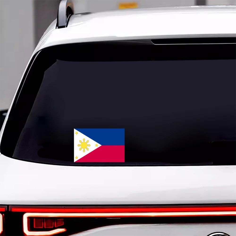 3Pcs Philippines Flag Stickers Waterproof Car Body Bumper Rear Window Moto Wall Laptop Personality DIY Decoration Vinyl Decals