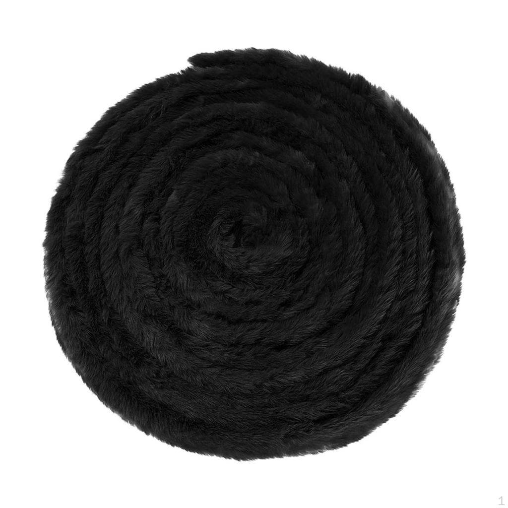 Artificial Fur Ribbon Christmas Tree Skirt 5cm Width 78.74inch Length Furry Strip Trimming