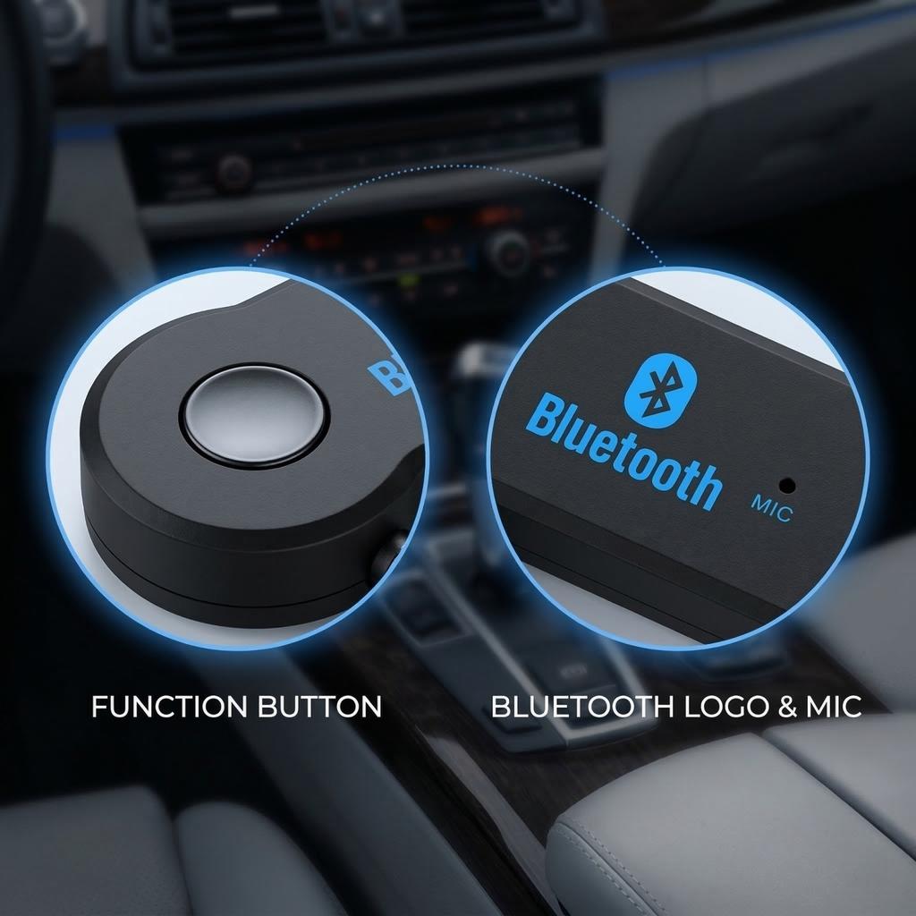 Kit Audio Bluetooth pour Voiture, Diffusez Musique et Appels en Mains Libres