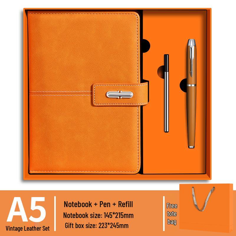 Customizable Business Notebook Gift Set with Logo: Includes Notebook, Pen, and USB Drive - Ideal for Company Meetings and Souvenirs.