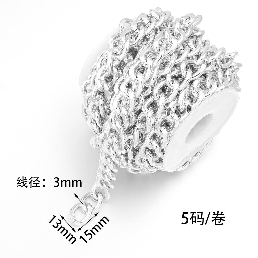 5Yards/Roll Metal Aluminum O-Shaped Chains Twisted Chain Bulk Chain For Jewelry Making Bracelet Necklace Bag Chain Accessories