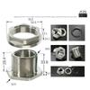 304 Stainless Steel Pipe Fitting Bulkhead Water Tank Connector Adapter Inner and Outer Wire Water Tank Joint