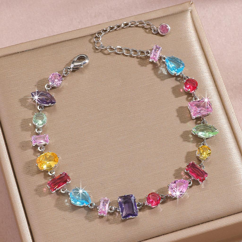 Luxury Gold-Plated Copper Zircon Leaf Bracelet, High Quality Jewelry